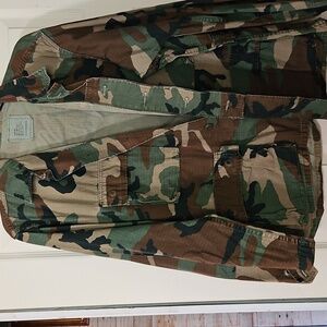 Vintage Military army Camo Jacket. Sz Medium Short (E1)